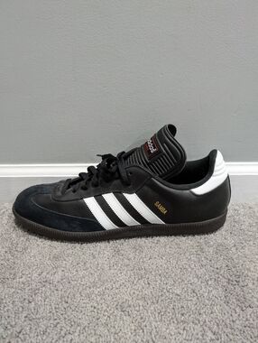 Adidas Samba Classic Mens Athletic Sneakers Sz 13 Black Dark Gum 034563 EUC
